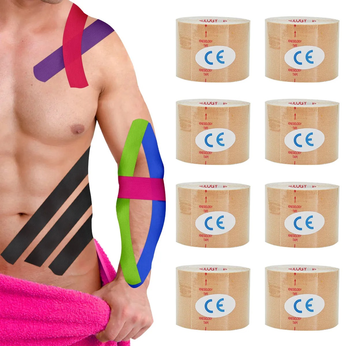 Kinesiology Tape Sports - Fita cinesiológica impermeável para esportes, atadura