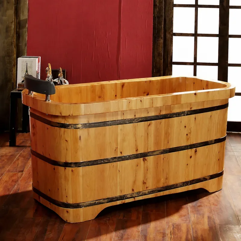 Health Wellness And Spa - Banheira de Madeira de Cedro de