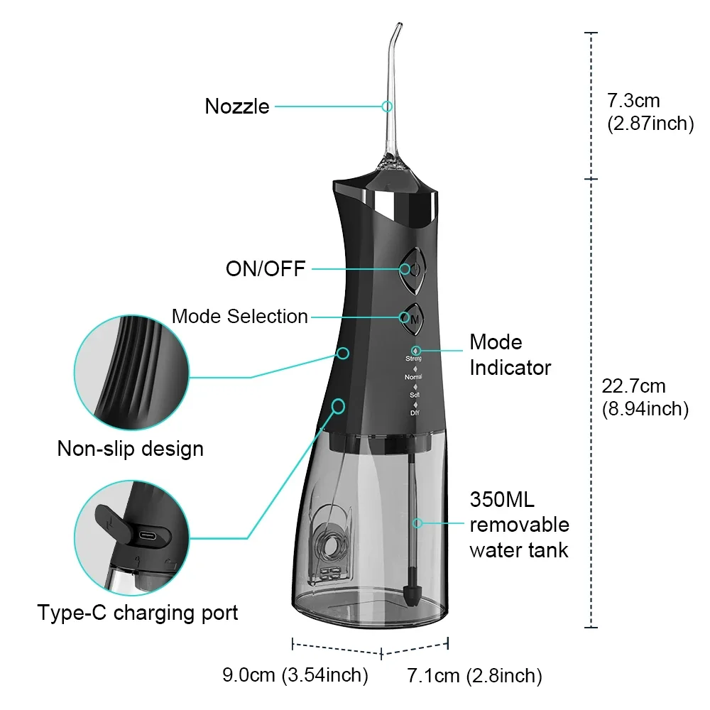 Irrigador Oral Portátil Recarr - Oral Irrigator Flosser avaliação e preço