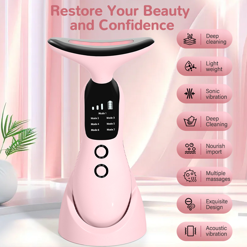 7 cores luzes led rosto pescoç - Health Wellness Massage avaliação e preço